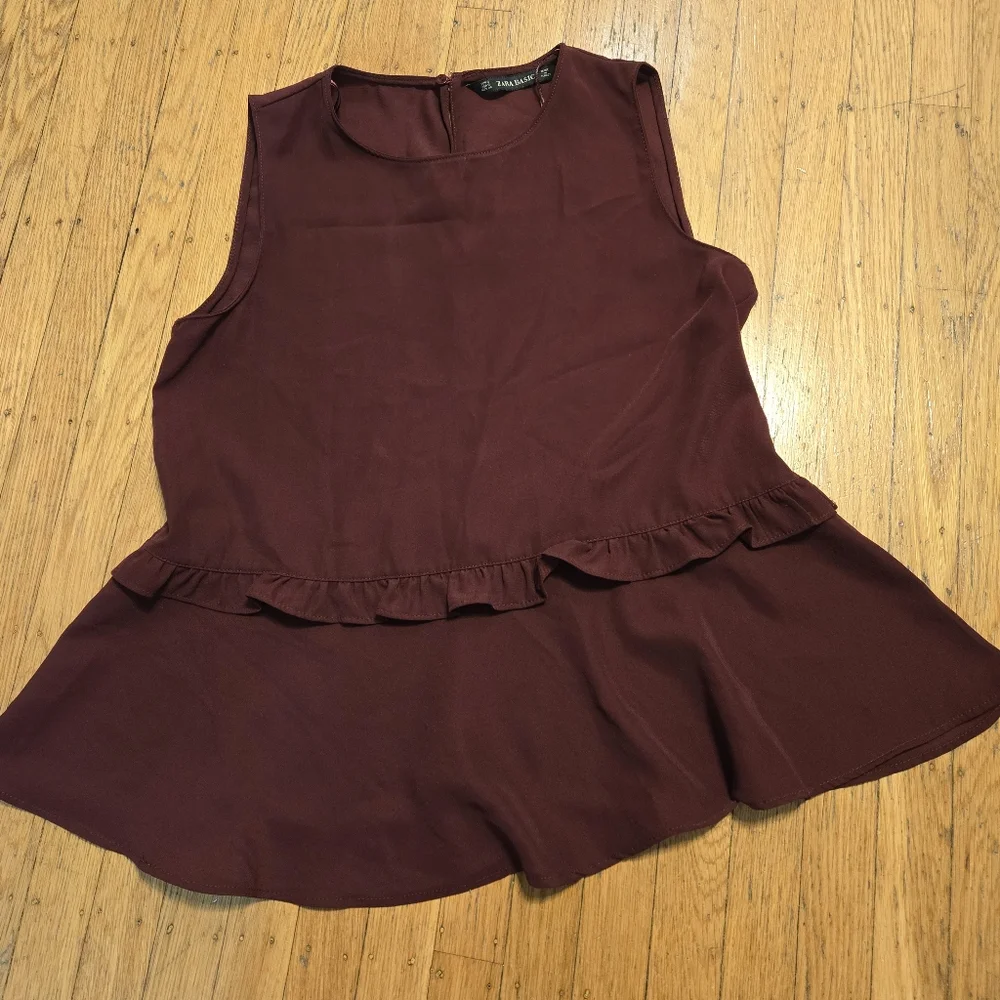 🆕️3/$50🏵Zara Ruffle Blouse - Picture 1 of 4